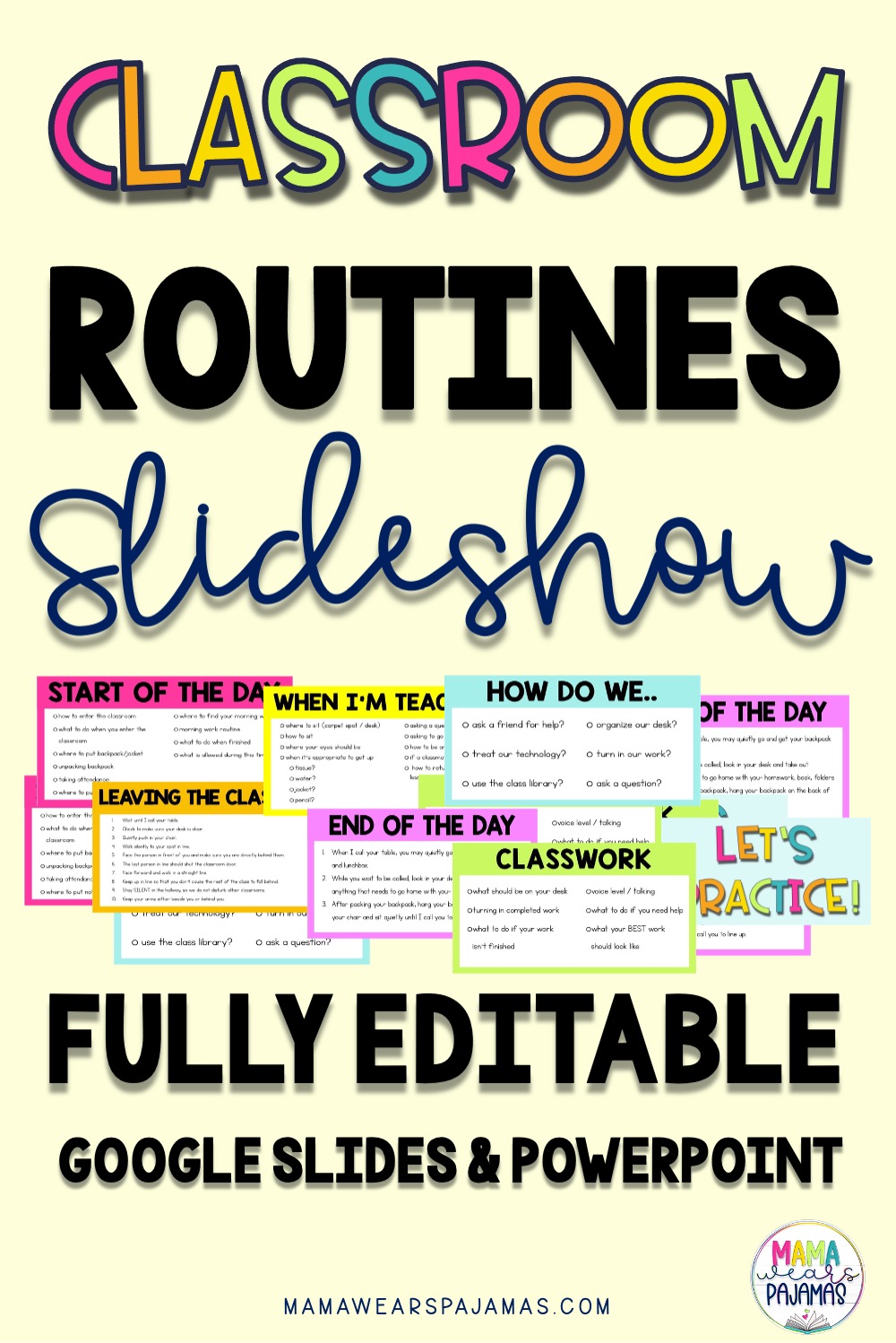 Classroom Routine Chart